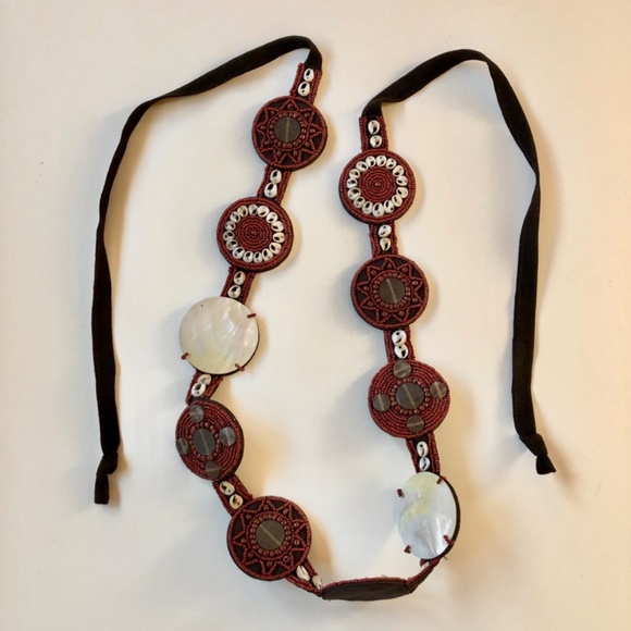 Belt Made of Beads, Shells, suede & Abalone main image 12